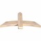 Ekena Millwork Bellingham Smooth Timber Gable Bracket, Douglas Fir, 48"W x 24"H x 3 1/2"D x 5 1/2"F, 12/12 Pitch GBW048X24X0406BEL00SDF - alternate 3
